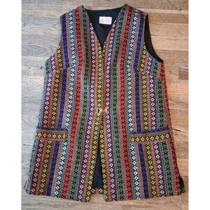 Vintage Ample Togs Women’s Vest Southwestern Aztec L See Measurements